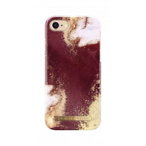 Fashion Case iPhone SE/8/7/6/6S Golden Burgundy Marble