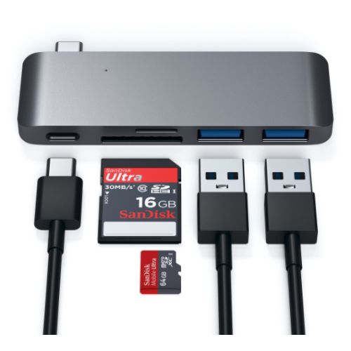 Satechi USB-C 3-in-1 Pass-Thru Hub MacBook 12