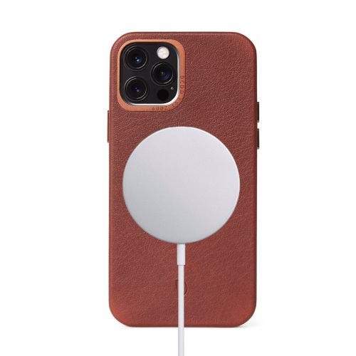 DECODED Leather Backcover for iPhone 12/12 Pro Max - Cinnamon Brown