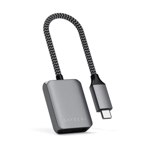 Satechi 3.5mm Audio + USB-C Charge PD v2 Space Grey